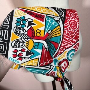 Vintage 1970 Gemini Horoscope whimsical Kitschy eclectic Triangle Head scarf